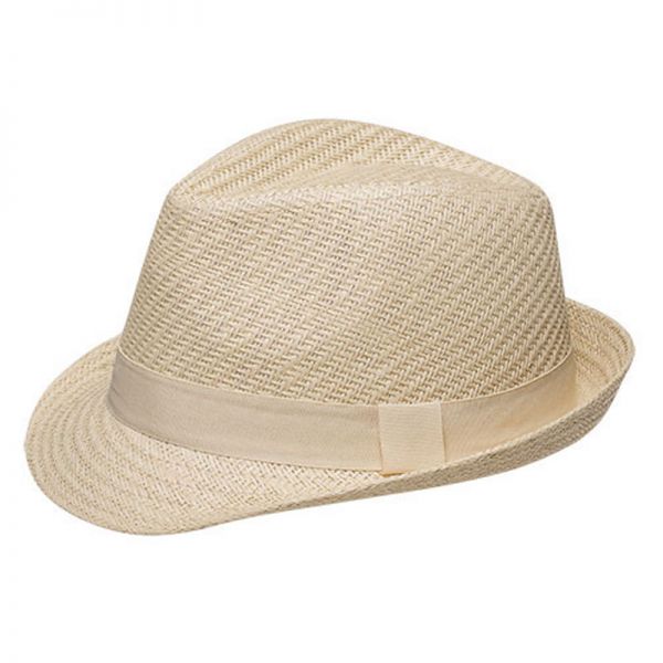 Καπέλο καβουράκι παιδικό μπεζ  ψάθινο Kids Straw Trilby Hat Beige