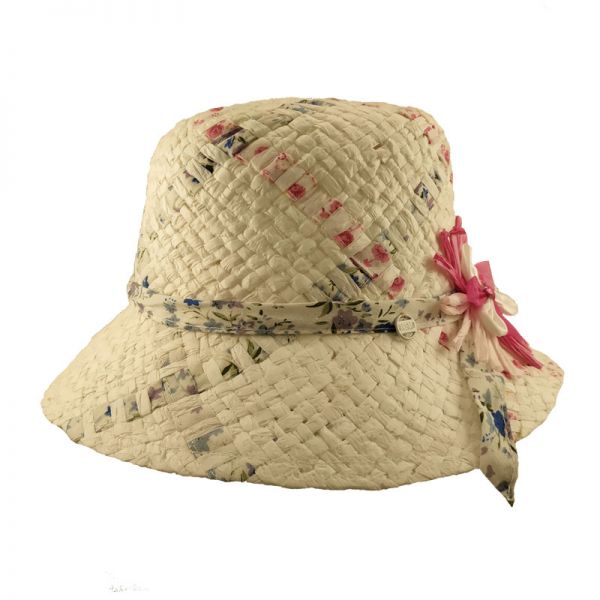 Καπέλο παιδικό ψάθινο καλοκαιρινό Hat You Straw Hat With Flower White