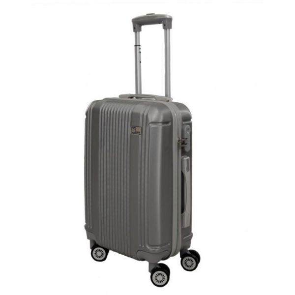 Βαλίτσα σκληρή μικρή ασημί με 4 ρόδες Rain 4W RB9028 Luggage Silver, δεξιά όψη