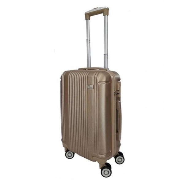Βαλίτσα σκληρή μικρή χρυσή με 4 ρόδες Rain 4W RB9028 Luggage Gold, δεξιά όψη