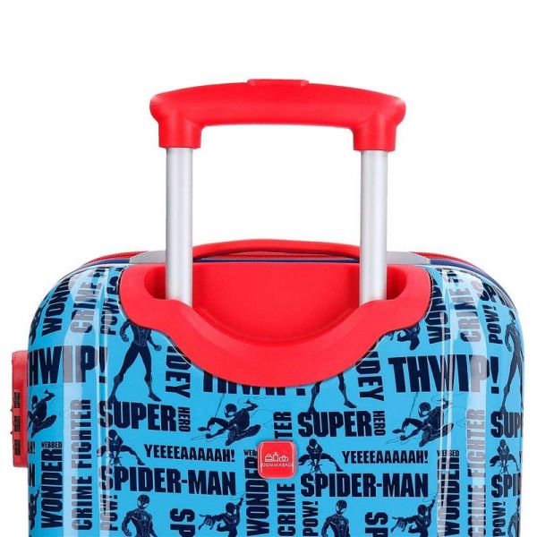 Βαλίτσα παιδική καμπίνας Spiderman Street Luggage, λεπτομέρεια, λαβή.