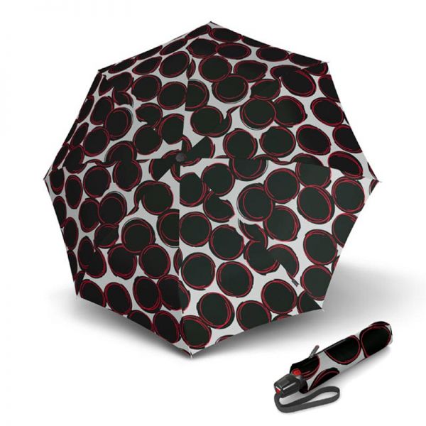 Automatic Open - Close Folding Umbrella With UV Protection Knirps T.200 Duomatic Cala Black