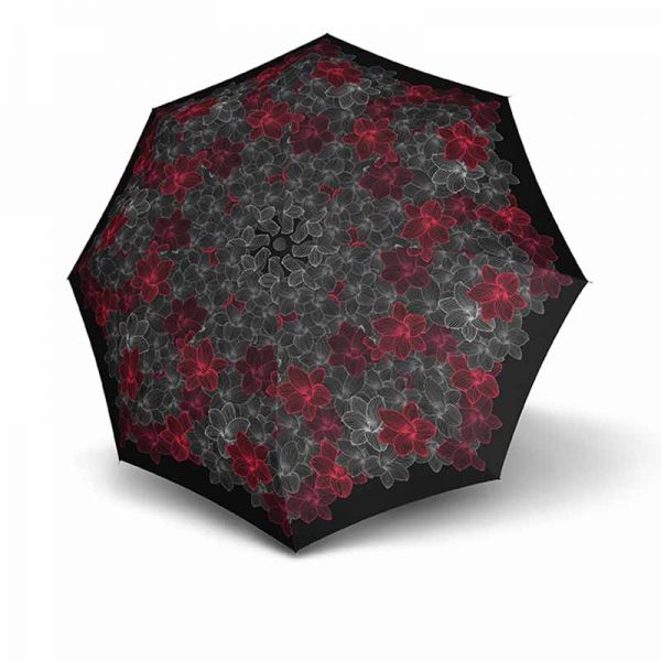 Automatic Open - Close Folding Umbrella Knirps T.200 Duomatic Stellar Black