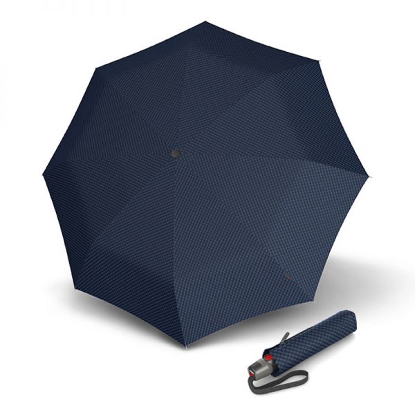 Automatic Open - Close Folding Umbrella Knirps T.200 Duomatic Fashion Collection Mercury Navy