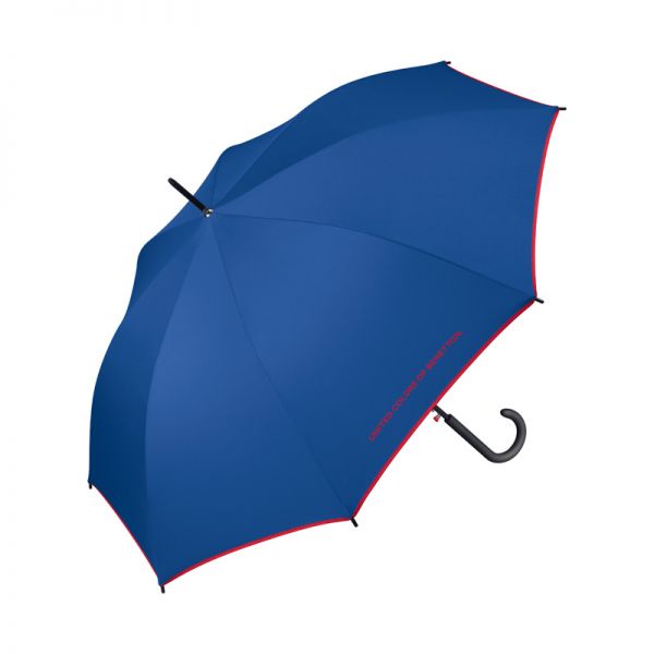 Ομπρέλα μεγάλη αυτόματη μπλε ρουά με ρέλι United Colors of Benetton Long Stick Umbrella Royal Blue.