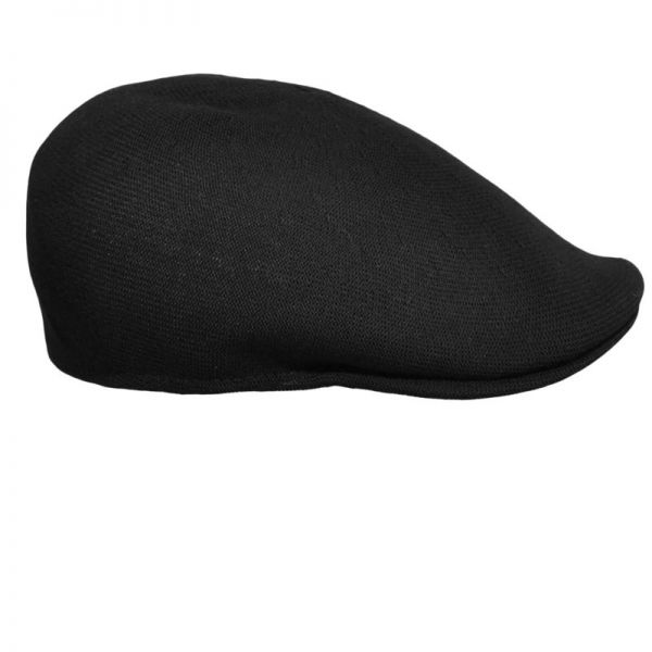 Καπέλο τραγιάσκα καλοκαιρινή μαύρη Kangol Bamboo 507 Black, αριστερή όψη.