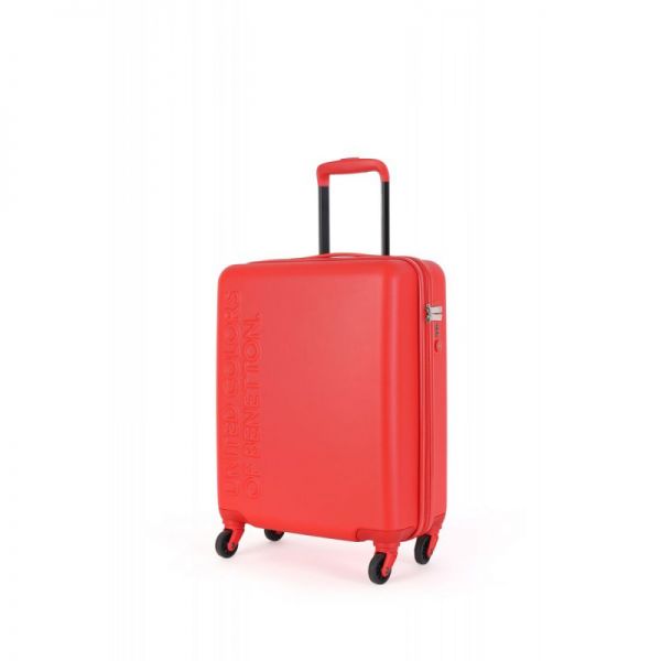 Βαλίτσα σκληρή μικρή κόκκινη United Colors Of Benetton 4W Luggage UCB Red