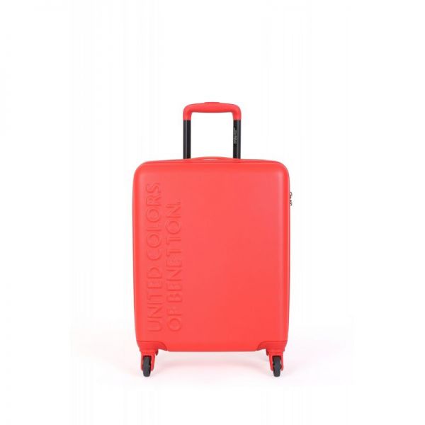 Βαλίτσα σκληρή μικρή κόκκινη United Colors Of Benetton 4W Luggage UCB Red