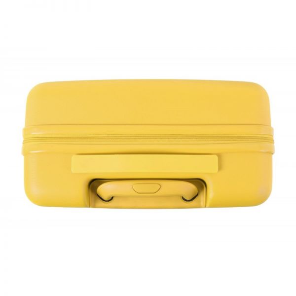 Βαλίτσα σκληρή μικρή κίτρινη United Colors Of Benetton 4W Luggage UCB Yellow, επάνω όψη.