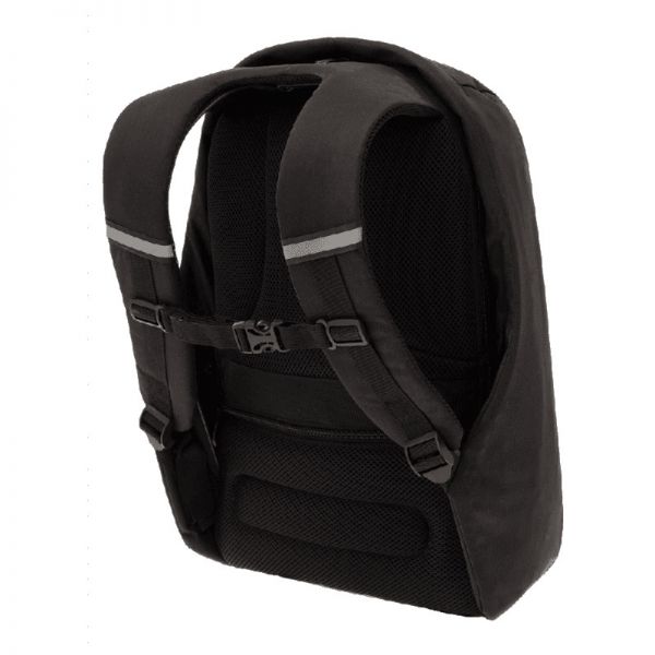 Σακίδιο πλάτης επαγγελματικό αντικλεπτικό μαύρο POLO Anti-Theft Backpack Black, πίσω όψη