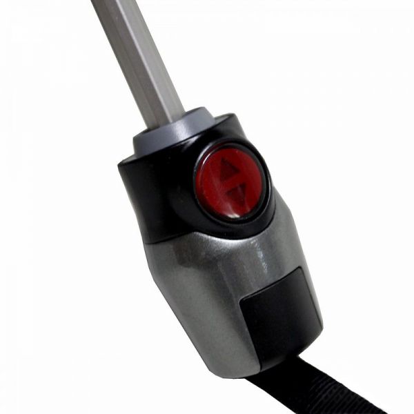 Ομπρέλα σπαστή αντηλιακή με αυτόματο άνοιγμα - κλείσιμο Knirps T.200 Folding Umbrella Duomatic Cala UV Protection Black, λαβή.