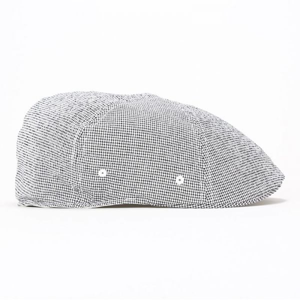 Καπέλο τραγιάσκα καλοκαιρινή καρώ γκρι  Kangol Pattern Flexfit 504 Cap, αριστερή όψη