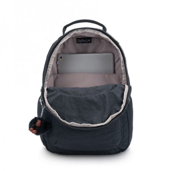 Σακίδιο πλάτης γυναικείο μπλε Kipling Clas Seoul S Backpack True Navy, εσωτερικό.