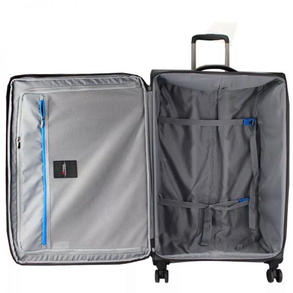 Βαλίτσα μαλακή μεσαία γκρι επεκτάσιμη  με 4 ρόδες Echolac Soft Luggage Grey, εσωτερικό.