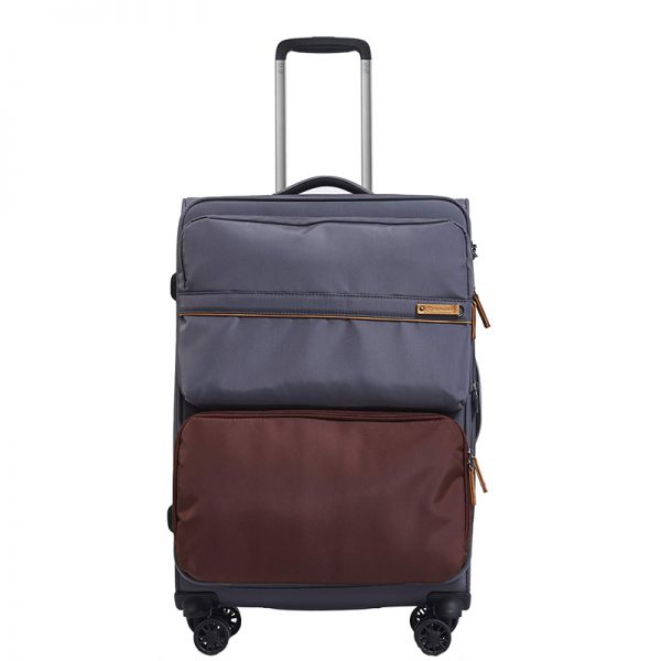 Βαλίτσα μαλακή μεσαία γκρι επεκτάσιμη  με 4 ρόδες Echolac Lorenzo Soft Luggage Grey