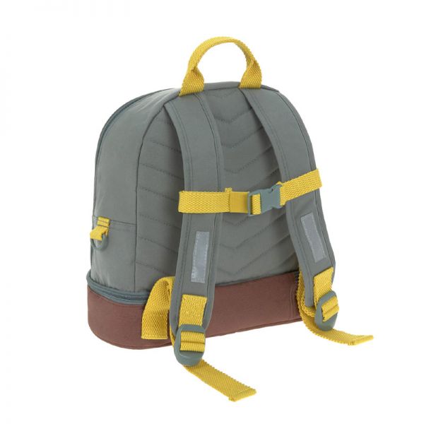 Σακίδιο πλάτης παιδικό λεωφορείο της Lässig Mini Backpack Adventure Bus Grey, πίσω όψη.