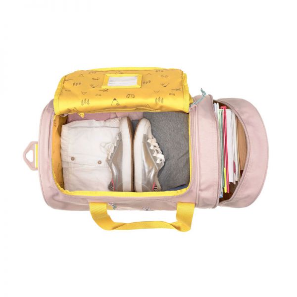 Τσάντα ταξιδιού παιδική Lässig Mini Sportsbag Adventure Tipi Pink, εσωτερικό.