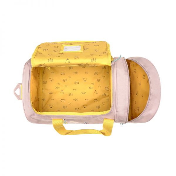 Τσάντα ταξιδιού παιδική Lässig Mini Sportsbag Adventure Tipi Pink, εσωτερικό.
