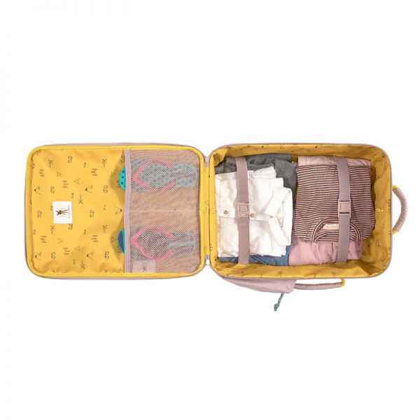 Βαλίτσα παιδική Lässig Trolley Adventure Tipi Pink, εσωτερικό.