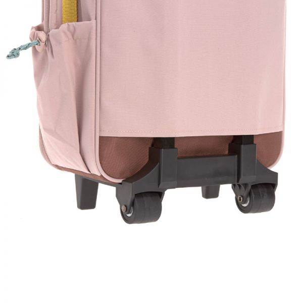 Βαλίτσα παιδική Lässig Trolley Adventure Tipi Pink, λεπτομέρεια, ρόδες.
