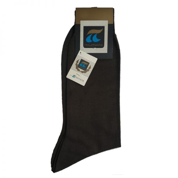 Κάλτσες ανδρικές μάλλινες μαύρες Πουρνάρα Men's Wool Socks 158 Black.
