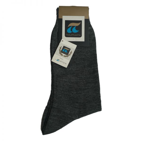 Κάλτσες ανδρικές μάλλινες γκρι ανθρακί Πουρνάρα Men's Wool Socks 158 Anthracite.