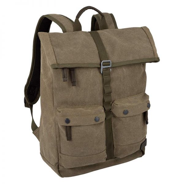 Σακίδιο πλάτης καμβάς χακί Camel Active Molina Backpack Khaki.