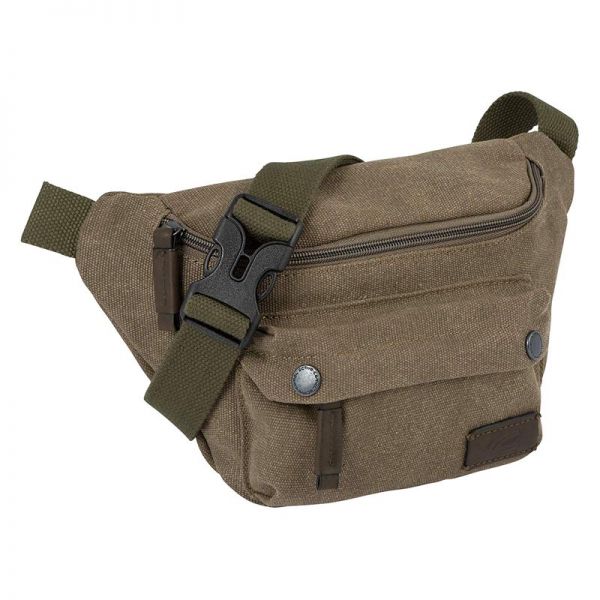 Τσαντάκι μέσης καμβάς χακί Camel Active Molina Waist Bag Khaki.