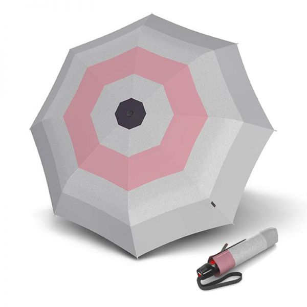 Ομπρέλα σπαστή αντηλιακή με αυτόματο άνοιγμα - κλείσιμο Knirps T.200 Folding Umbrella Duomatic UV Protection Popy Rose.