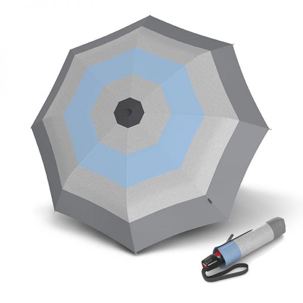 Ομπρέλα σπαστή αντηλιακή με αυτόματο άνοιγμα - κλείσιμο Knirps T.200 Folding Umbrella Duomatic UV Protection Popy Light Blue.