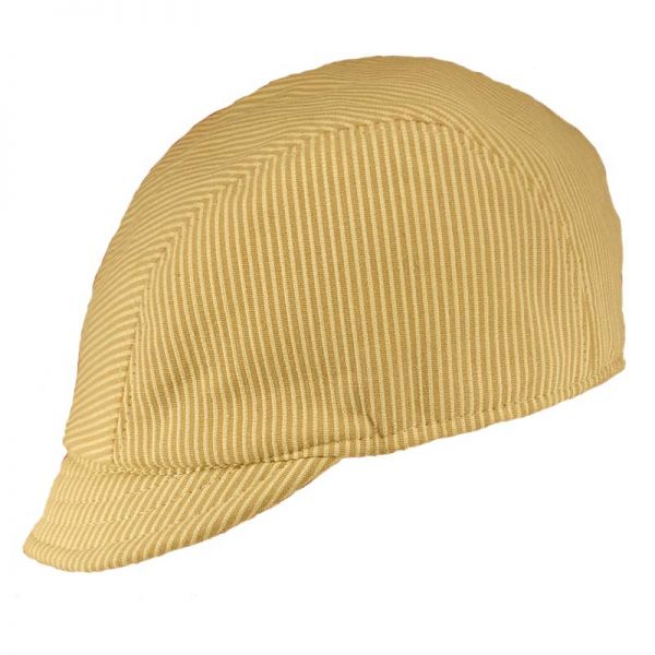 Καπέλο τραγιάσκα καλοκαιρινή μπεζ ριγέ Kangol Check Deeto Beige, δεξιά όψη.