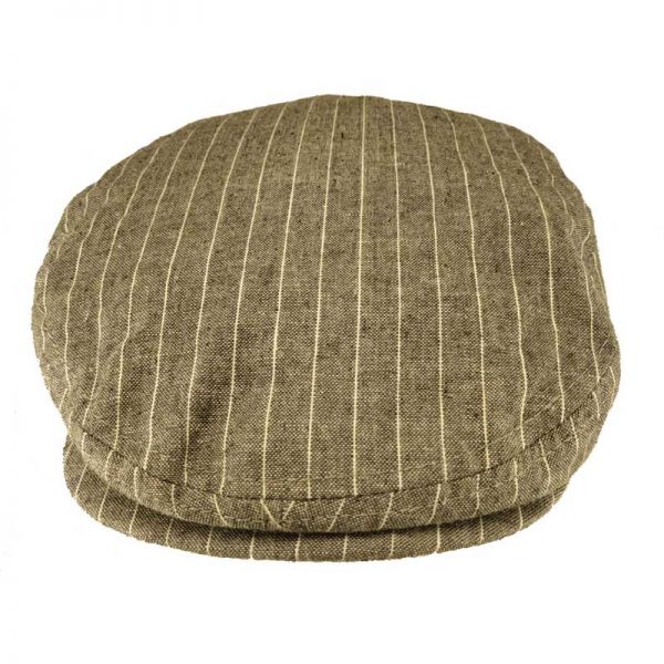 Καπέλο τραγιάσκα καλοκαιρινή γκρι ριγέ Men's Summer Cap Grey Stripes.