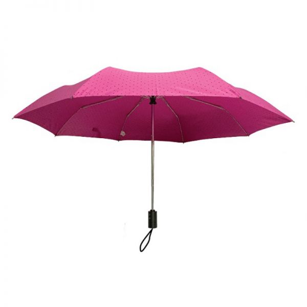 Ομπρέλα σπαστή γυναικεία με πουά αυτόματο άνοιγμα - κλείσιμο Guy Laroche Automatic Open - Close Folding Umbrella.
