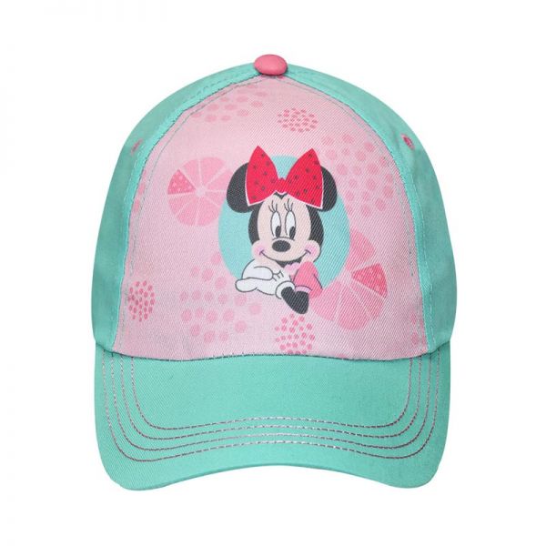 Καπέλο τζόκεϊ  καλοκαιρινό Disney Minnie Mouse Pink Flowers.