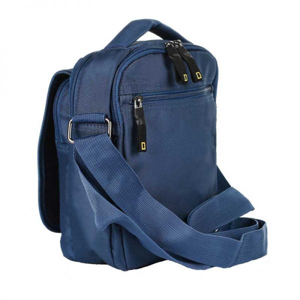 Τσάντα ώμου και χεριού ανδρική μπλε National Geographic Recovery Utility Bag with Handle Blue, πίσω όψη.