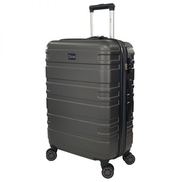 Βαλίτσα σκληρή μεσαία επεκτάσιμη ανθρακί  με 4 ρόδες Rain 4W Expandable RB80104 Luggage 65 cm Anthracite.