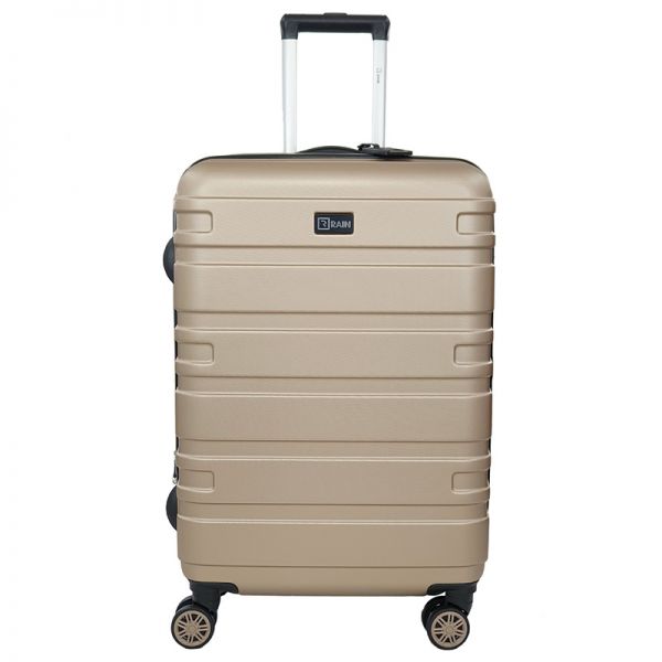 Medium Hard Expandable Luggage 4 Wheels Rain RB80104 65 cm Champagne