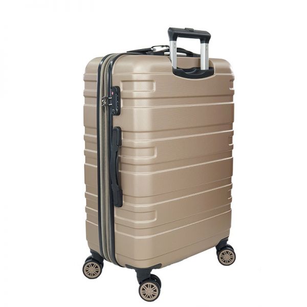 Large Hard Expandable Luggage With 4 Wheels Rain RB80104 75 cm Champagne