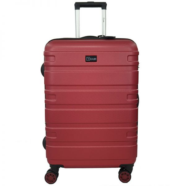 Βαλίτσα σκληρή μεγάλη επεκτάσιμη  κόκκινη με 4 ρόδες Rain 4W Expandable RB80104 Luggage 75 cm Red.