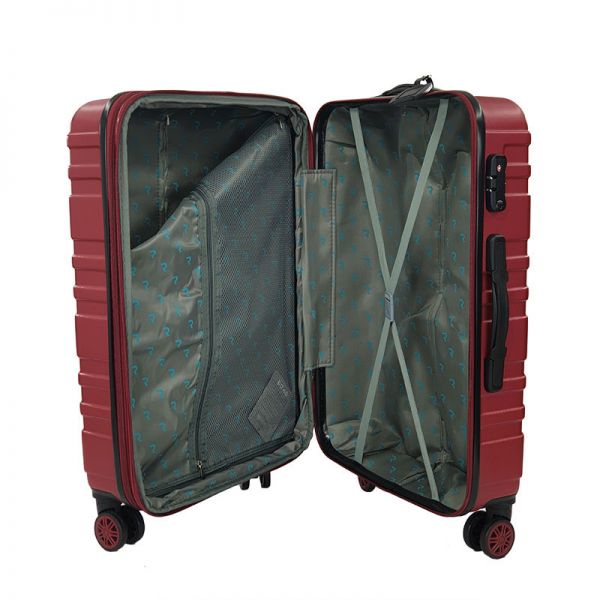Βαλίτσα σκληρή μεγάλη επεκτάσιμη  κόκκινη με 4 ρόδες Rain 4W Expandable RB80104 Luggage 75 cm Red, εσωτερικό.