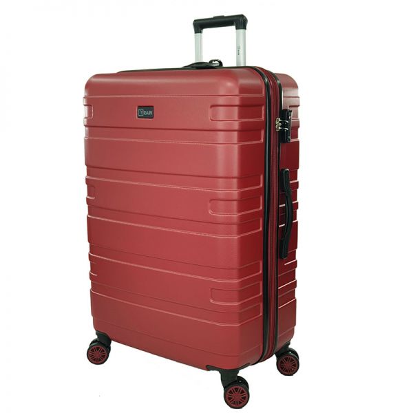 Large Hard Expandable Luggage With 4 Wheels Rain RB80104 75 cm Red