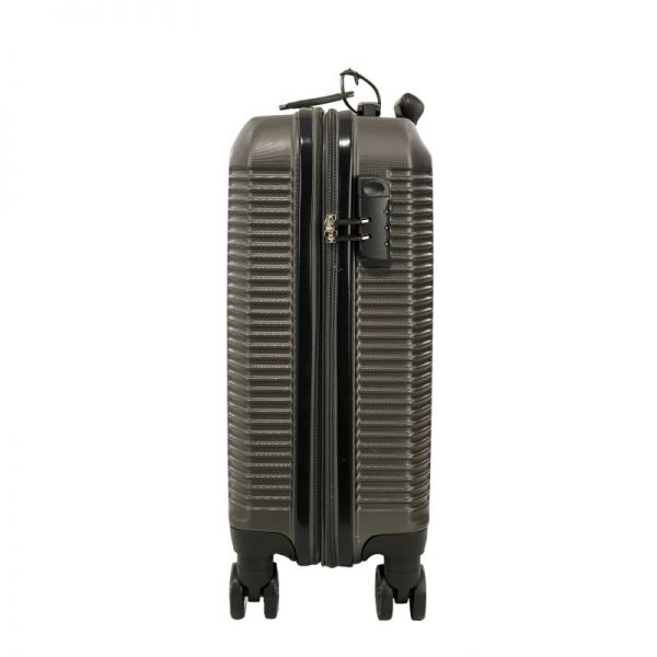Βαλίτσα σκληρή καμπίνας επεκτάσιμη  γκρι ανθρακί  με 4 ρόδες Rain 4W Εxpandable RB8083 Luggage 55 cm Anthracite, δεξιά όψη.