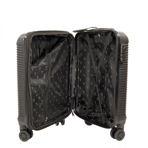 Βαλίτσα σκληρή καμπίνας επεκτάσιμη μαύρη με 4 ρόδες Rain 4W Εxpandable RB8083 Luggage 55 cm Black, εσωτερικό.