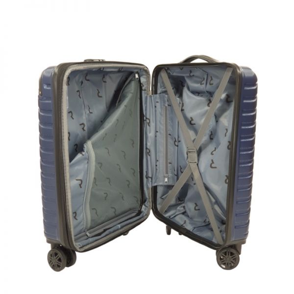 Βαλίτσα σκληρή μικρή επεκτάσιμη μπλε με 4 ρόδες Rain 4W Expandable RB9008 Luggage Blue, εσωτερικό.