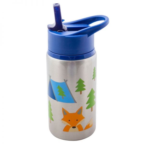 Flip Top Stainless Steel  Water Bottle Stefen Joseph Bear