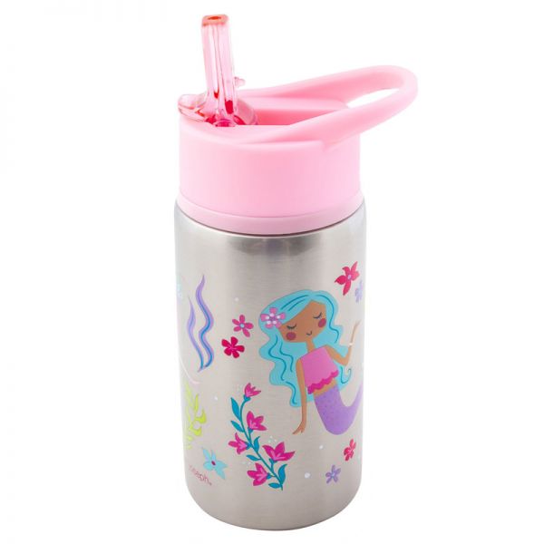 Flip Top Stainless Steel  Water Bottle Stephen Joseph Mermaid