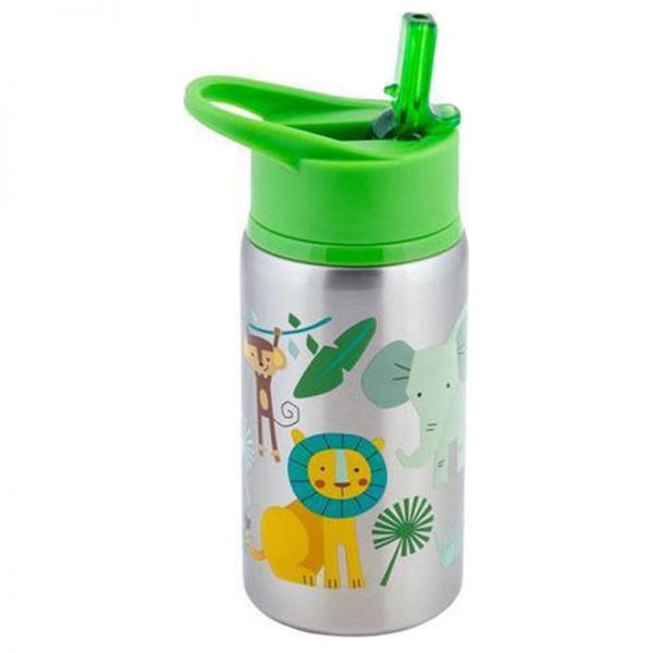 Flip Top Stainless Steel Water Bottle Stefen Joseph Zoo