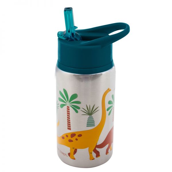 Flip Top Stainless Steel  Water Bottle  Stefen Joseph Dino