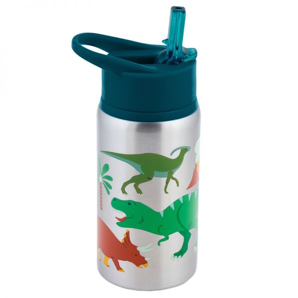 Flip Top Stainless Steel  Water Bottle  Stefen Joseph Dino