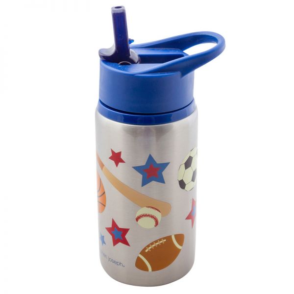 Flip Top Stainless Steel  Water Bottle  Stephen Joseph Sports